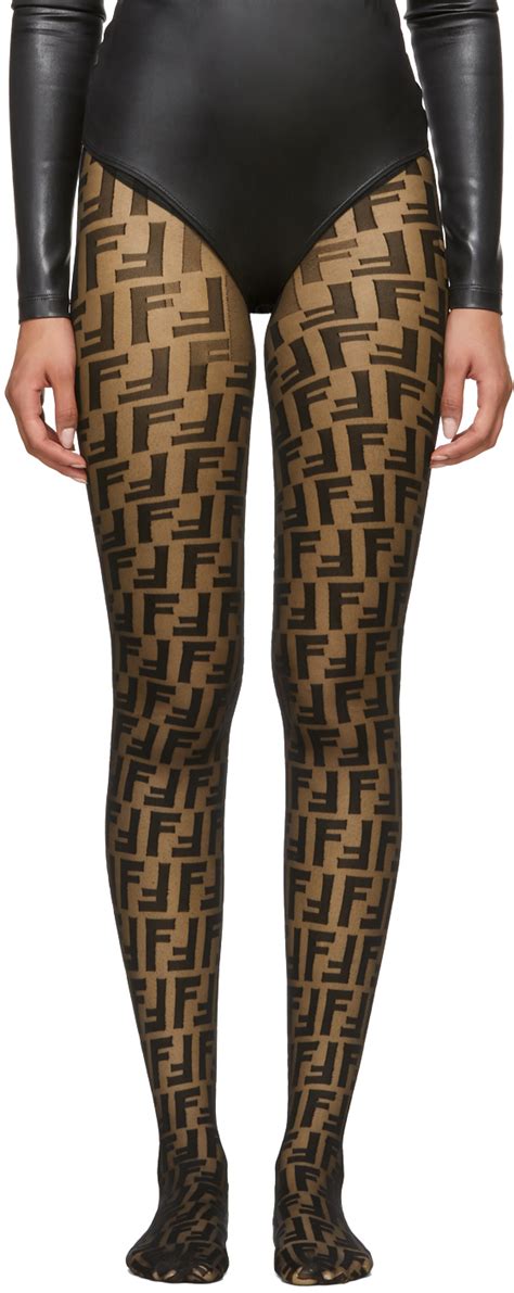 fendi tights ssense|Black 'Forever Fendi' Tights .